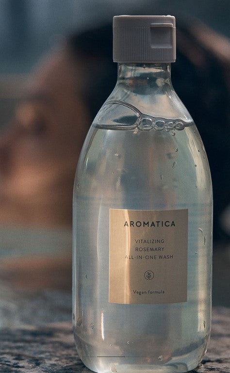 AROMATICA - Gel Douche Vitalisant Douceur – Huile essentielle Romarin (300 ml)