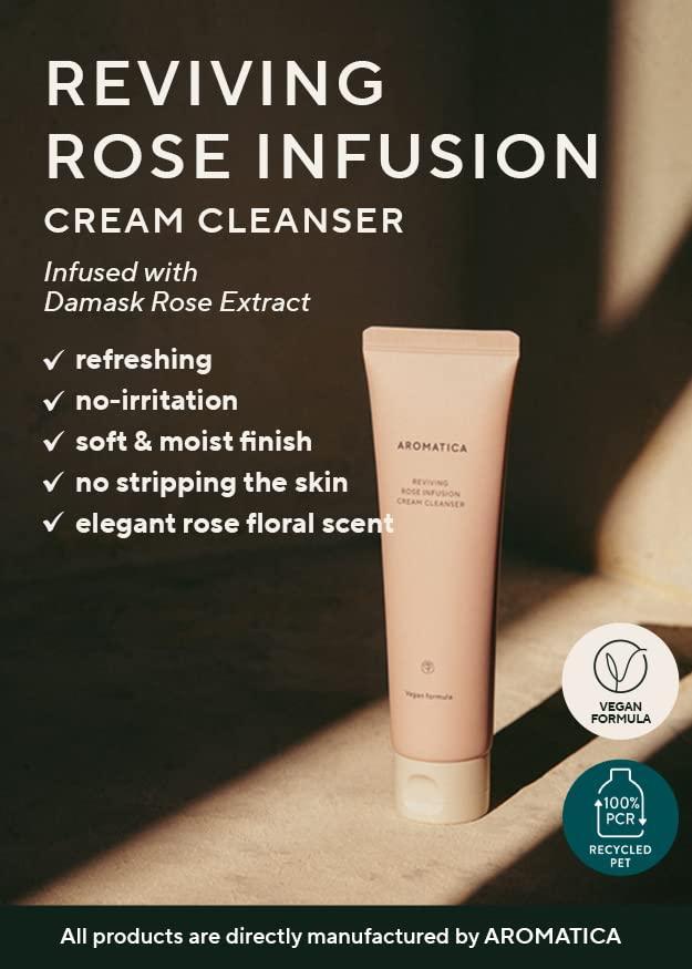 AROMATICA - Crème Nettoyante Revitalisante à la Rose (145 g)