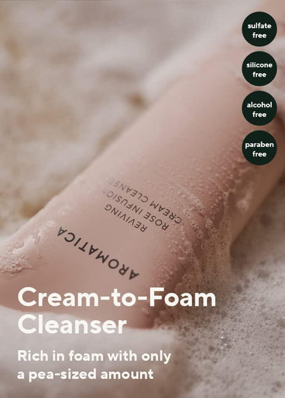 AROMATICA - Crème Nettoyante Revitalisante à la Rose (145 g)