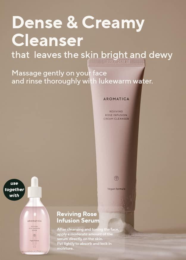 AROMATICA - Crème Nettoyante Revitalisante à la Rose (145 g)